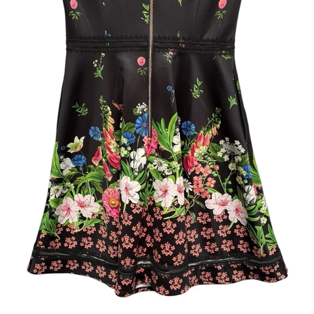 Ted Baker Daissie Florence Trim Skater Dress Size 1 US 4 - Picture 7 of 9